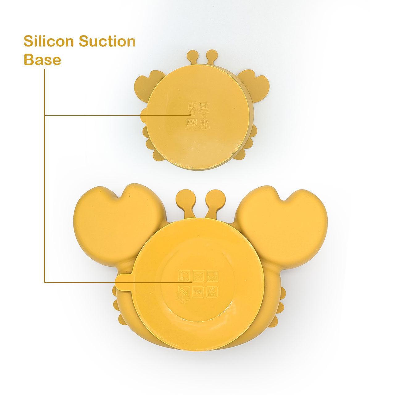 9 PCS Food Plate Set with Cup and Wooden Spoon for Early Educational Feeding - Twisoo