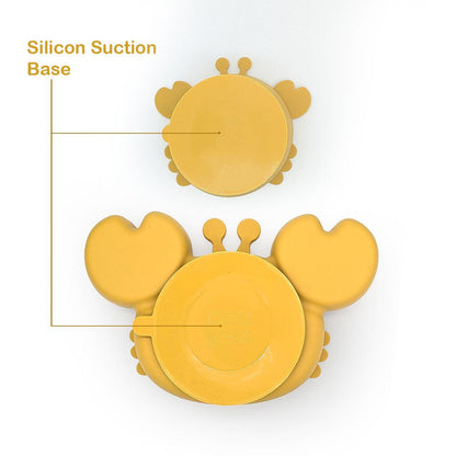 9 PCS Food Plate Set with Cup and Wooden Spoon for Early Educational Feeding - Twisoo