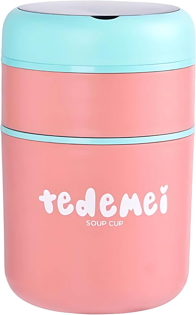 Double Soup Bowl Insulated Lunch Container -Leak Proof Airtight Food Jar