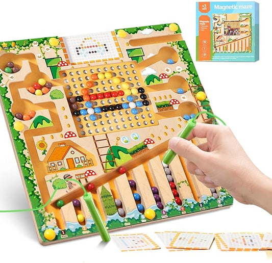 Magnetic Bead Maze Game for Kids – Free Travel Board
