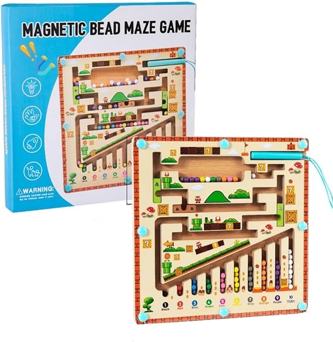 Magnetic Bead Maze Game for Kids – Free Travel Board