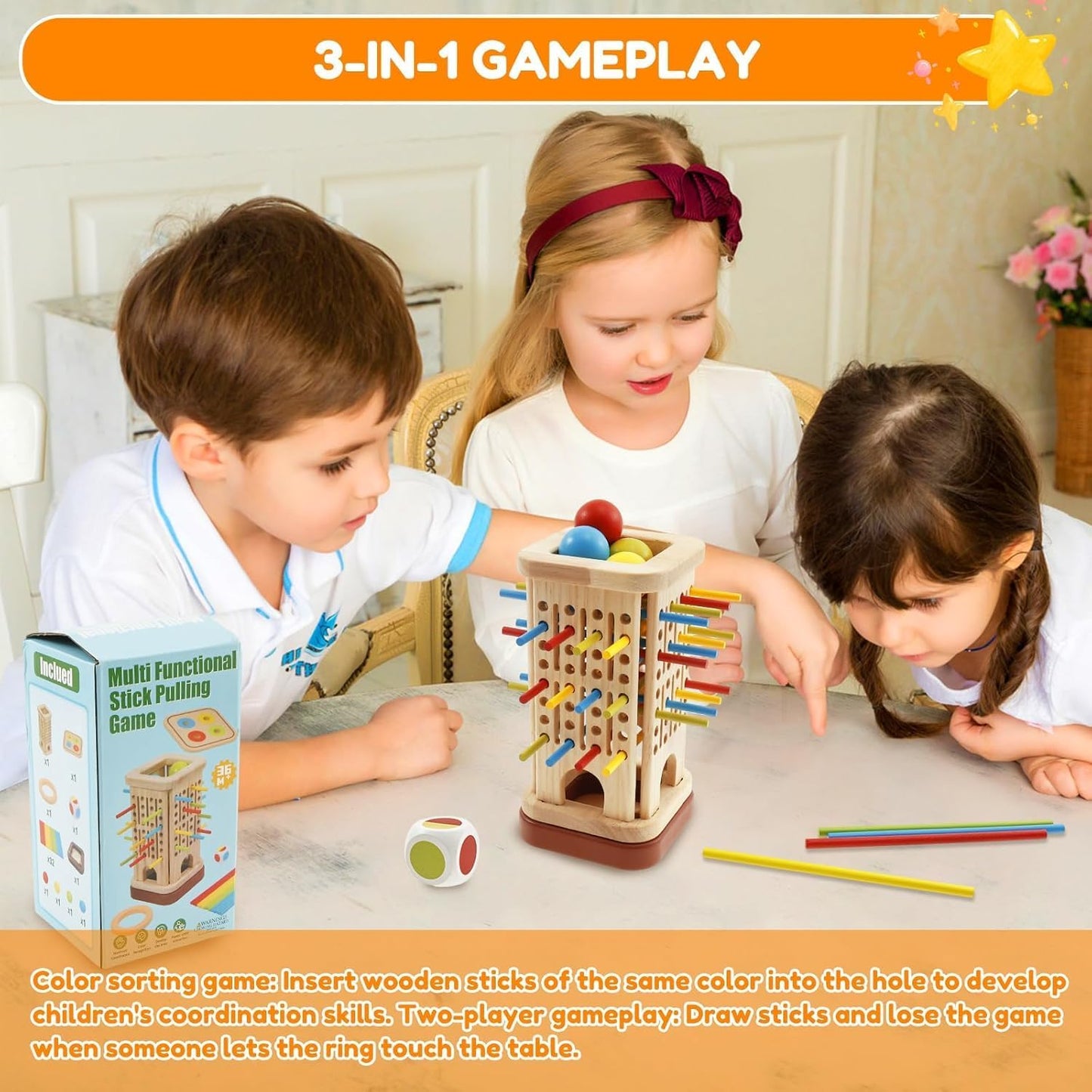 Montessori Wooden Board Game for Kids –  Fine Motor Skills & Early Education