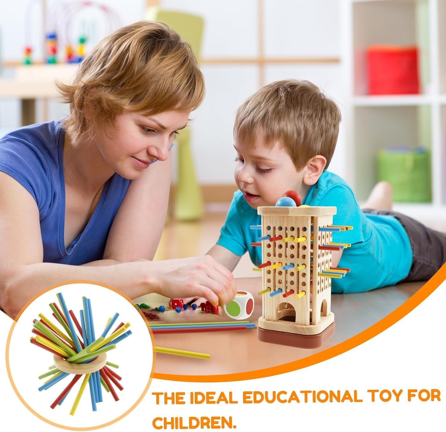 Montessori Wooden Board Game for Kids –  Fine Motor Skills & Early Education