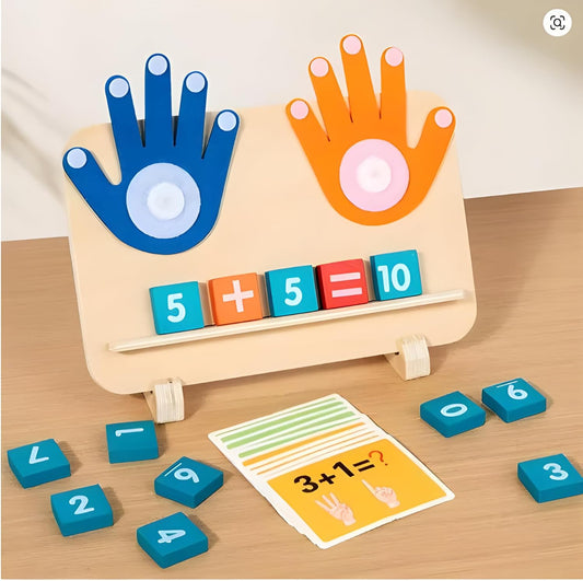 Montessori Wooden Educational Finger Counting Math Game For Toddlers
