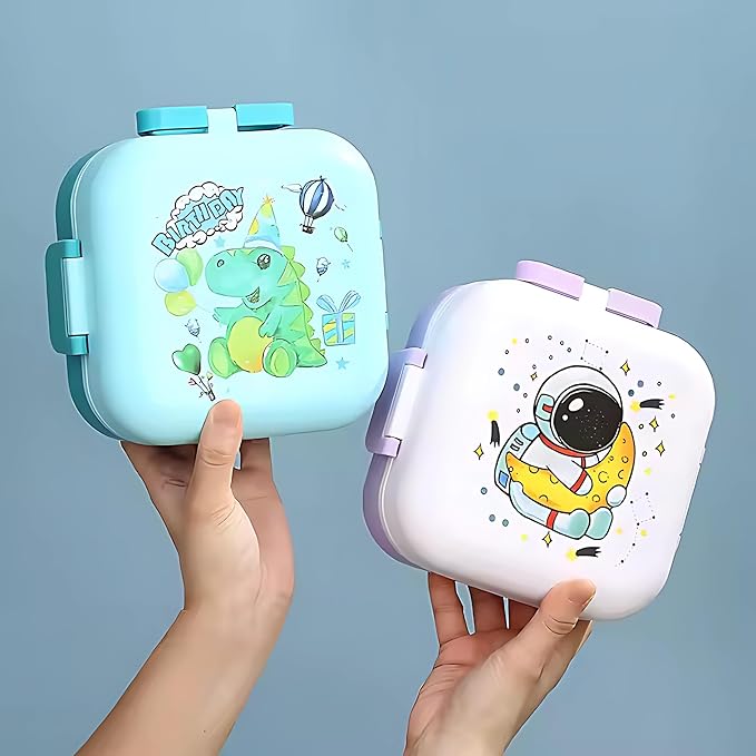 Portable Plastic Lunch Box Set –School & Office Use 1000ml