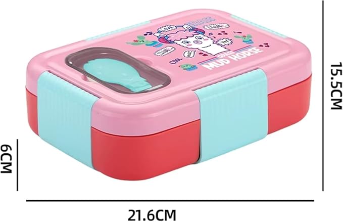 School Lunch Box for Kids Stainless Steel  – 3 Compartment, 600ml