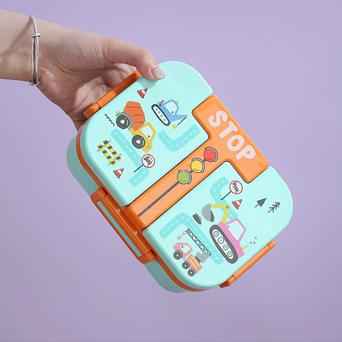 Kids Stainless Steel Lunch Box with 3 Compartments 600ml