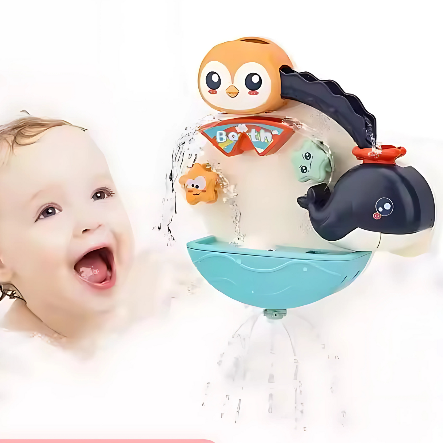 Twisoo Animal Wall Water Bath Shower Toy Set for Toddlers