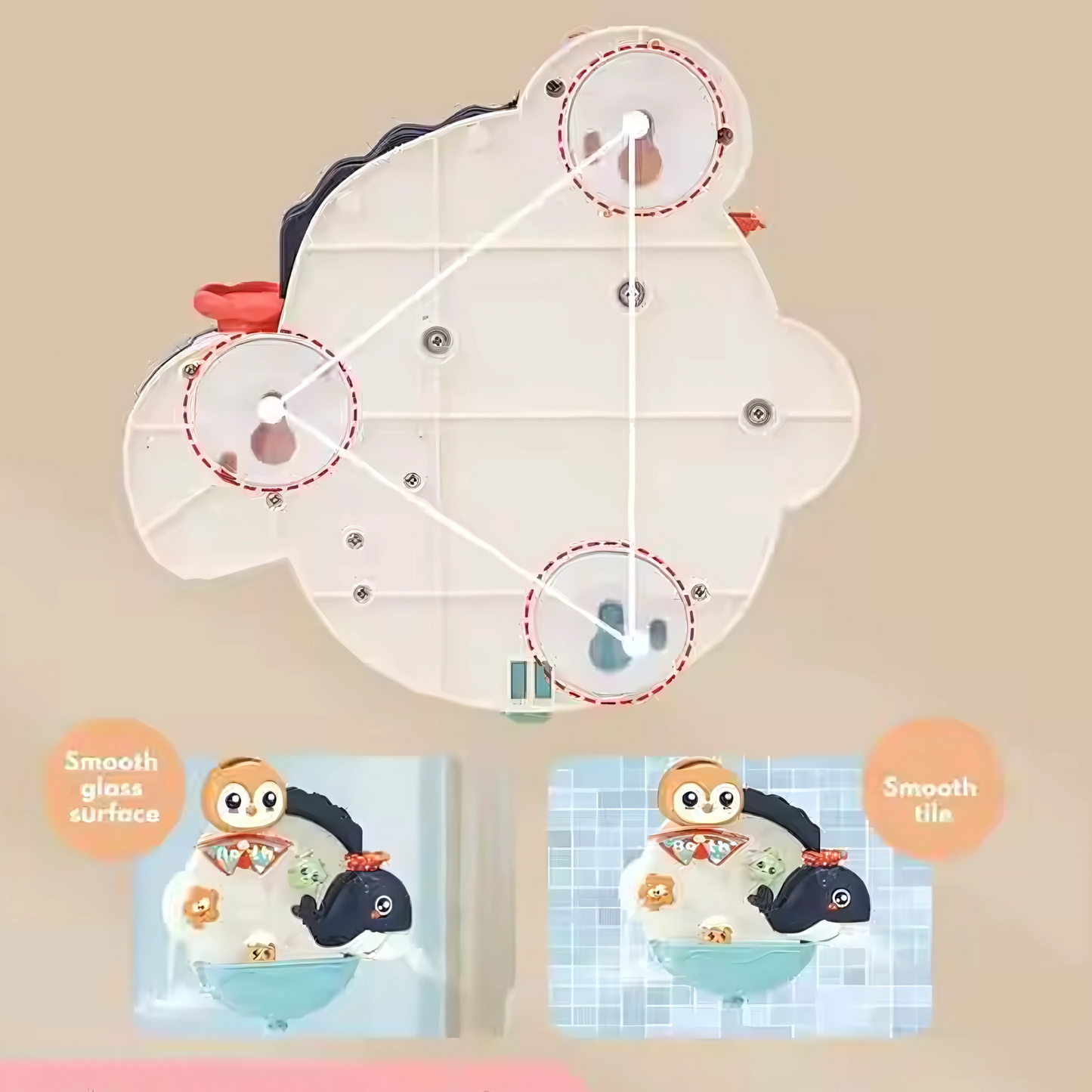 Twisoo Animal Wall Water Bath Shower Toy Set for Toddlers