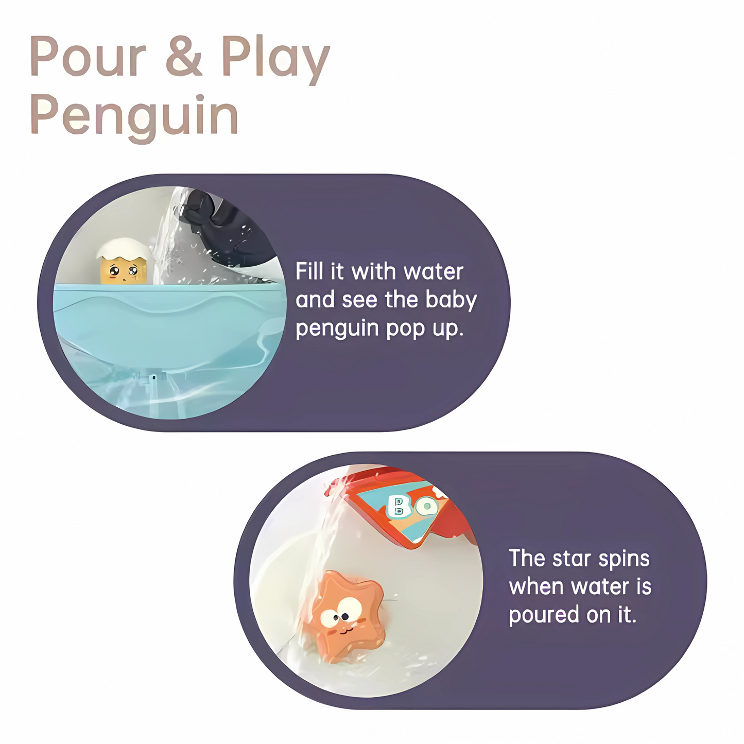 Twisoo Animal Wall Water Bath Shower Toy Set for Toddlers