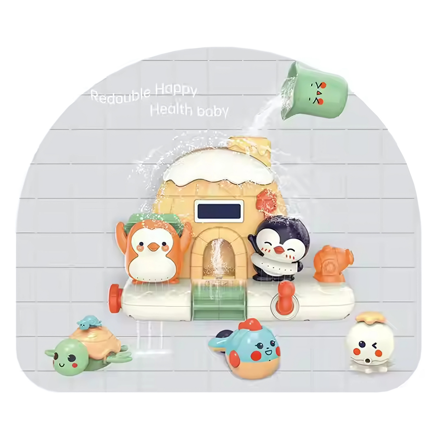 Twisoo Animal Penguin Waterfall Bathtub Toys for Babies