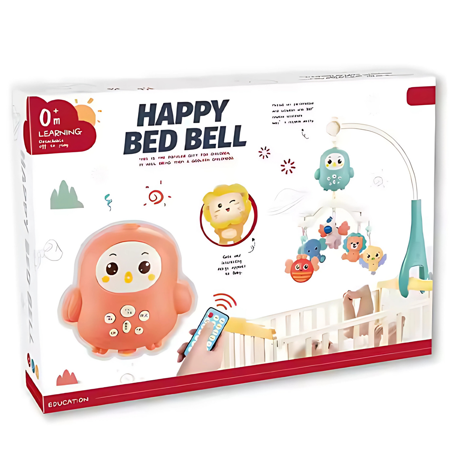 Baby Crib Mobile with Music & Remote – 360° Rotating(Hanging Rattle Toy)