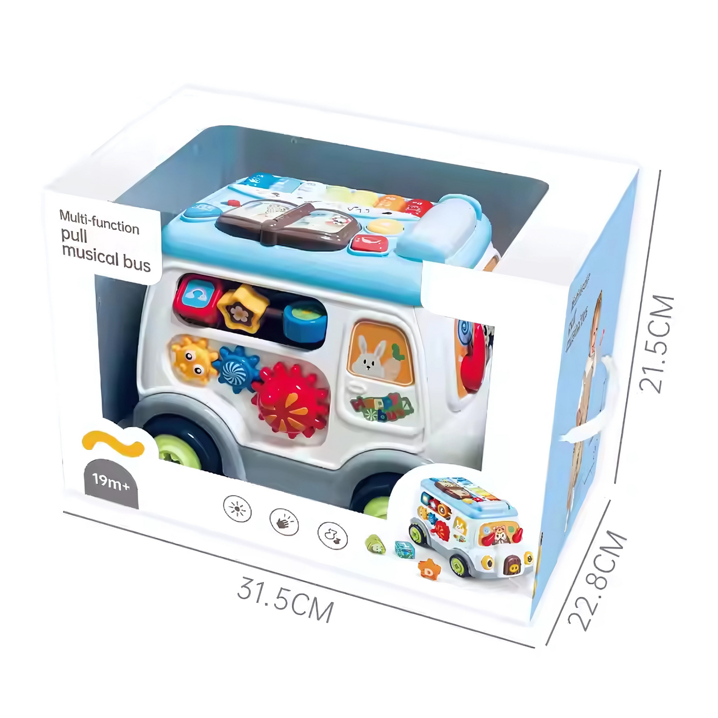 Multifunctional Busy Bus Toy for Toddlers – 2-in-1 Musical Activity Toy