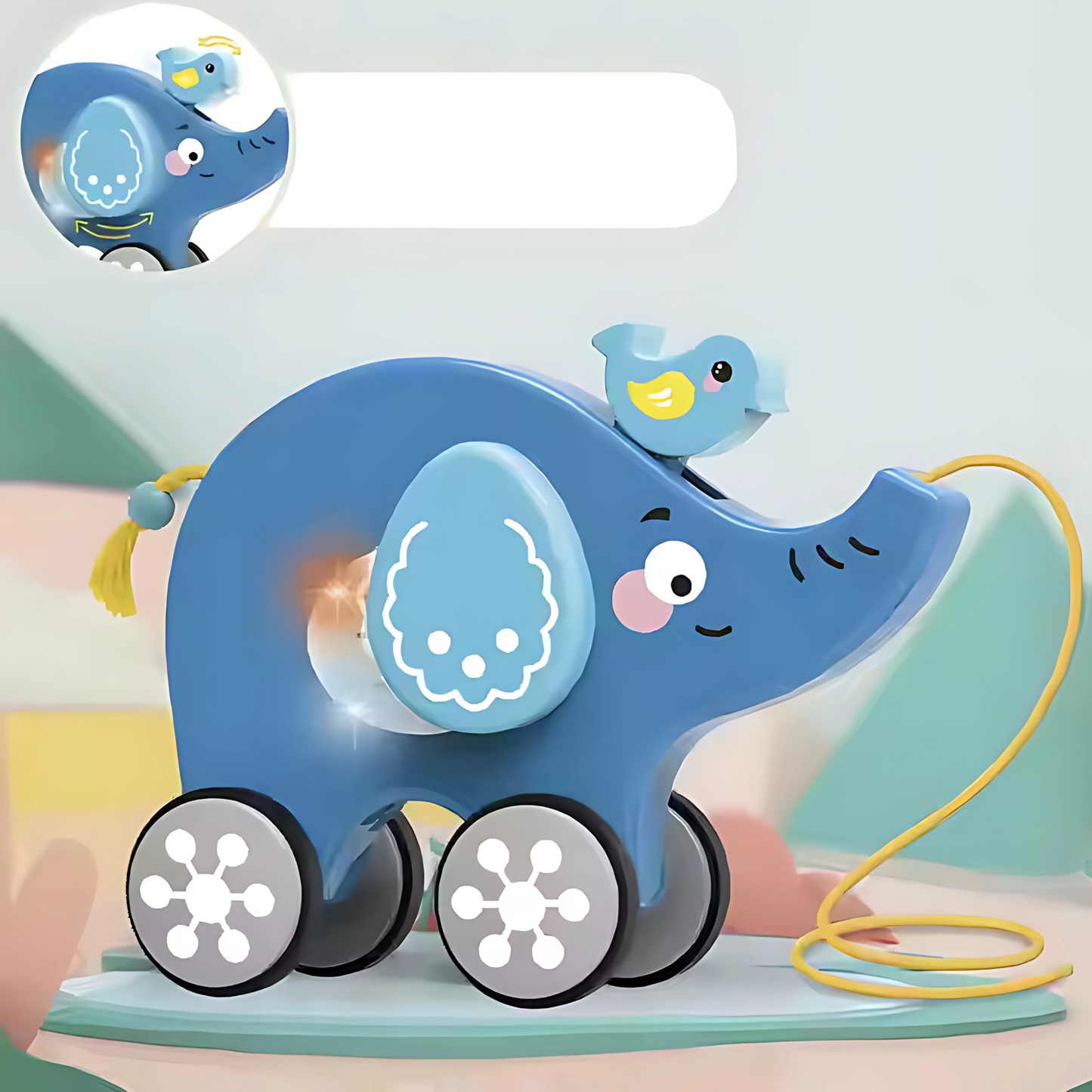 Twisoo Pull String Animal Car Toy – Educational Baby Push &amp; Pull Toy