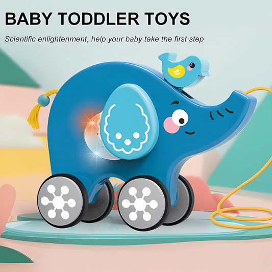 Twisoo Pull String Animal Car Toy – Educational Baby Push &amp; Pull Toy