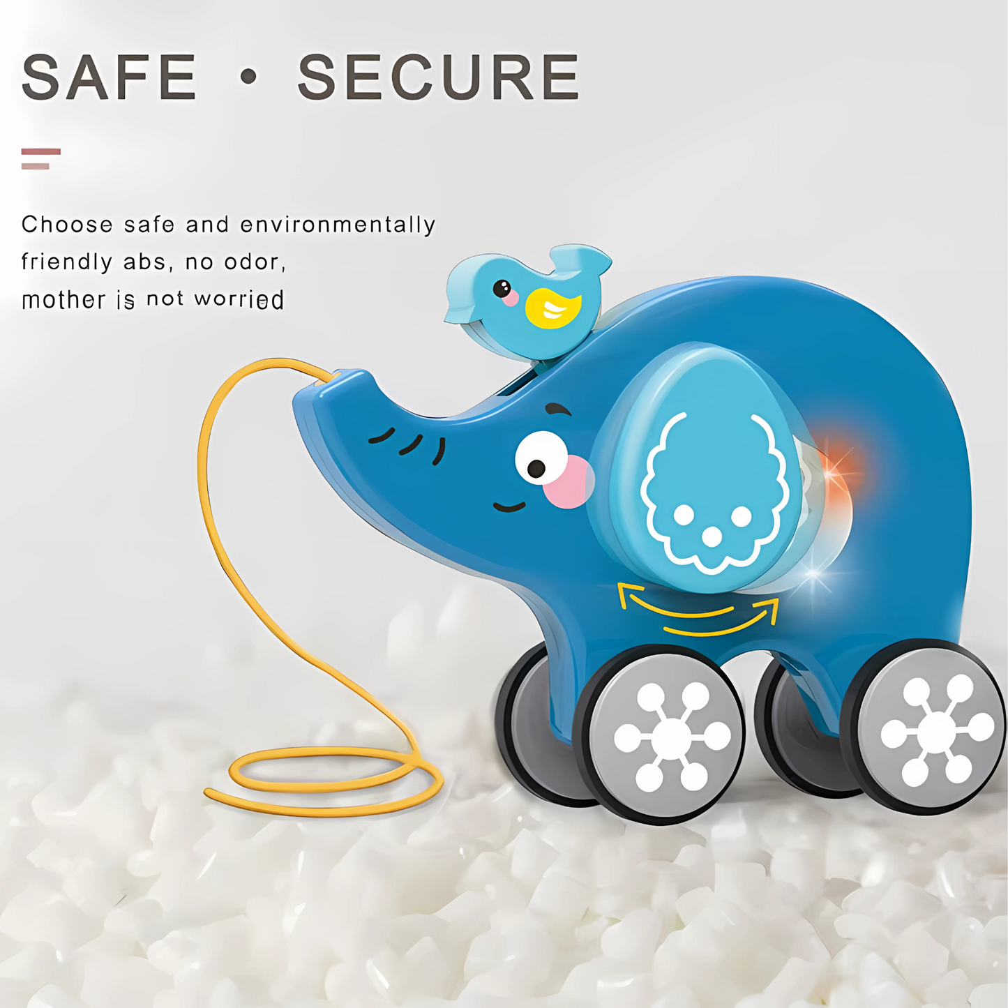 Twisoo Pull String Animal Car Toy – Educational Baby Push &amp; Pull Toy