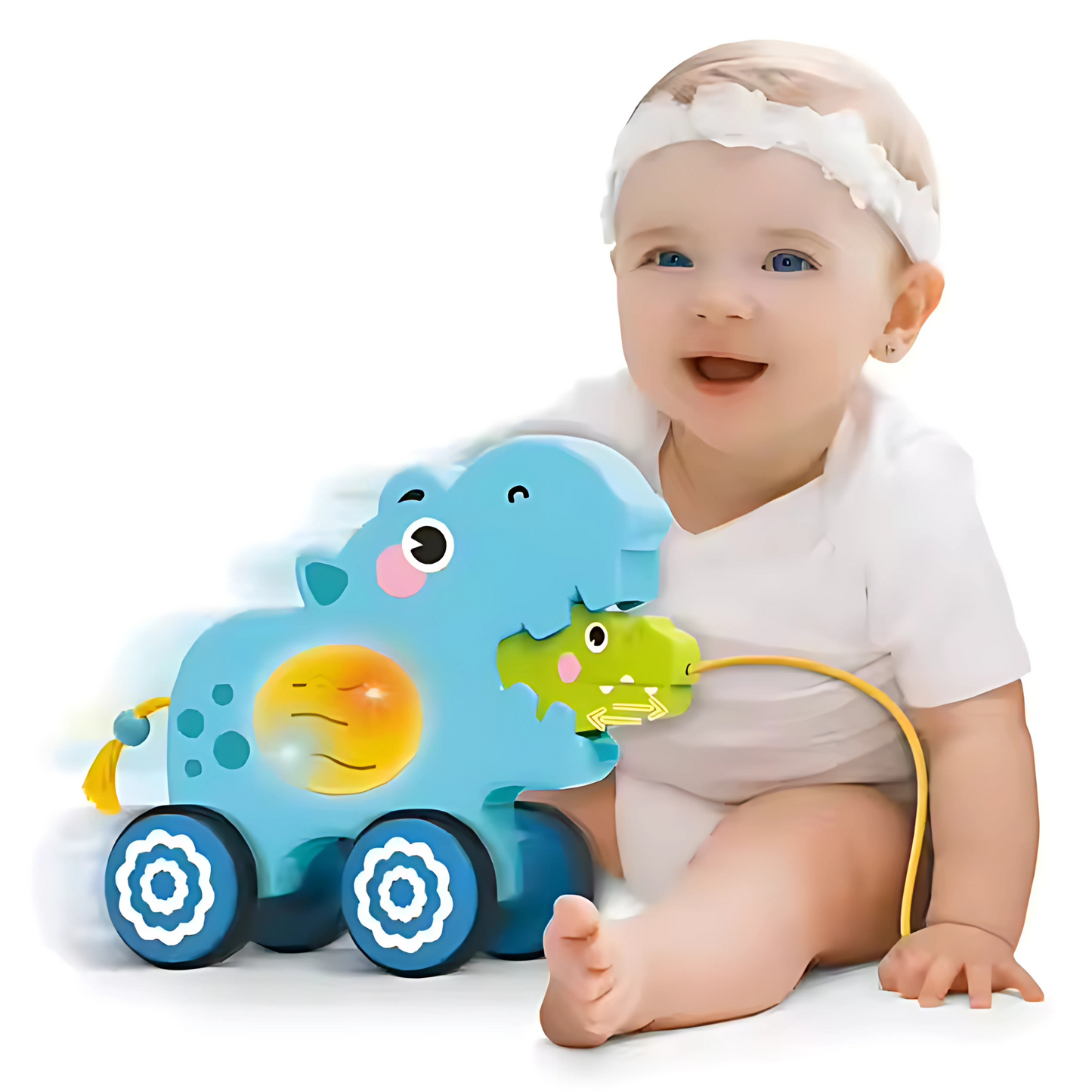 Twisoo Pull String Animal Car Toy – Educational Baby Push &amp; Pull Toy
