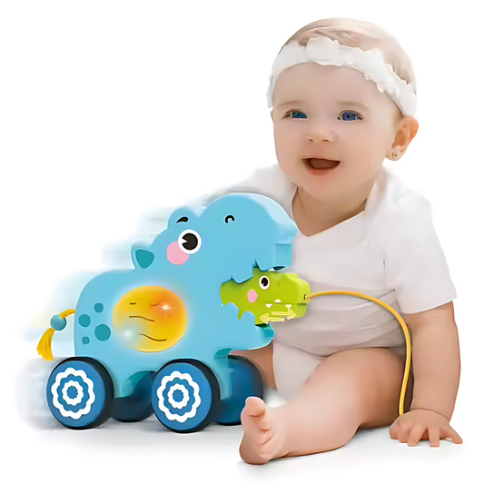 Twisoo Pull String Animal Car Toy – Educational Baby Push &amp; Pull Toy