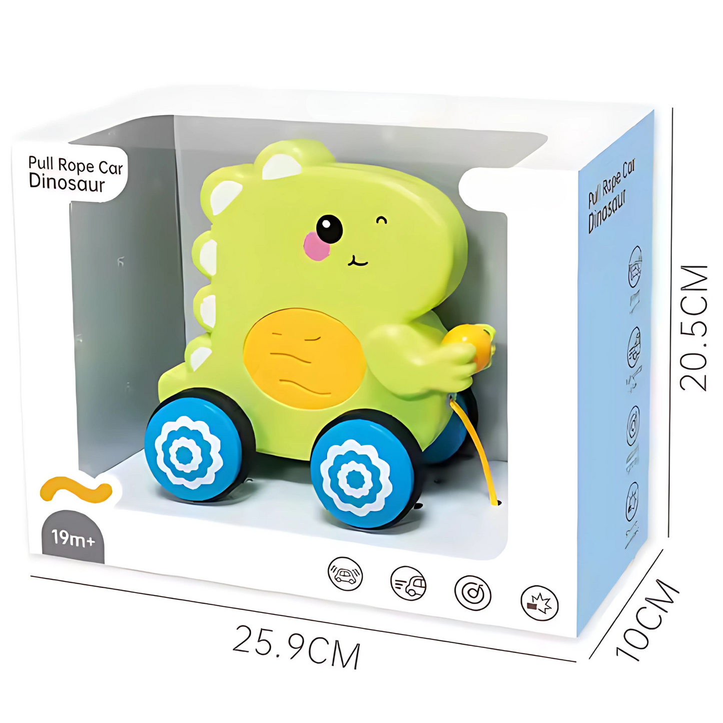 Twisoo Pull String Animal Car Toy – Educational Baby Push &amp; Pull Toy