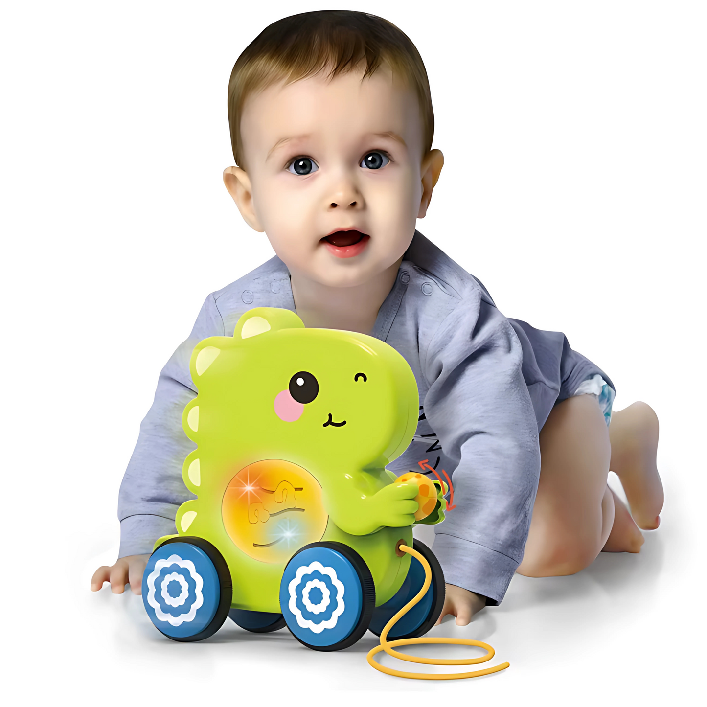 Twisoo Pull String Animal Car Toy – Educational Baby Push &amp; Pull Toy