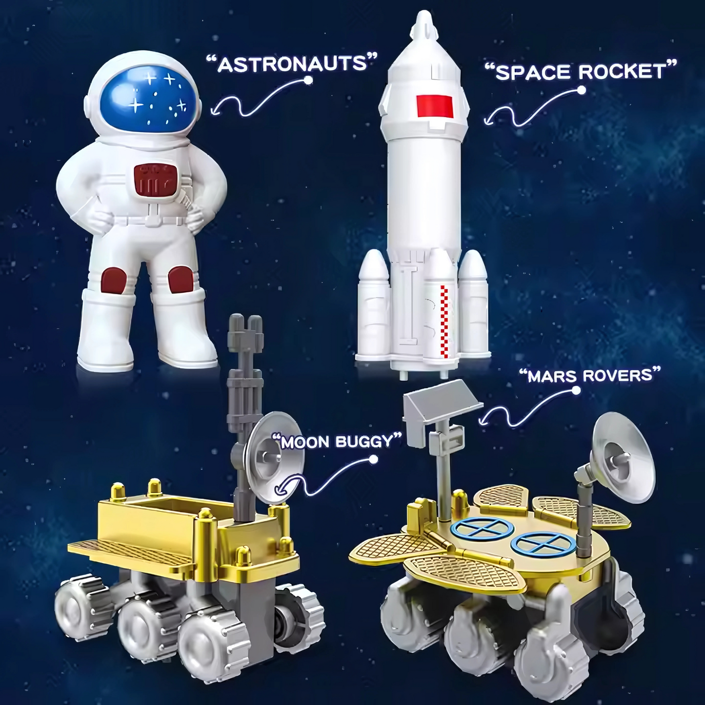 Twisoo Space Mars Exploration STEM Building Blocks – 52-Piece