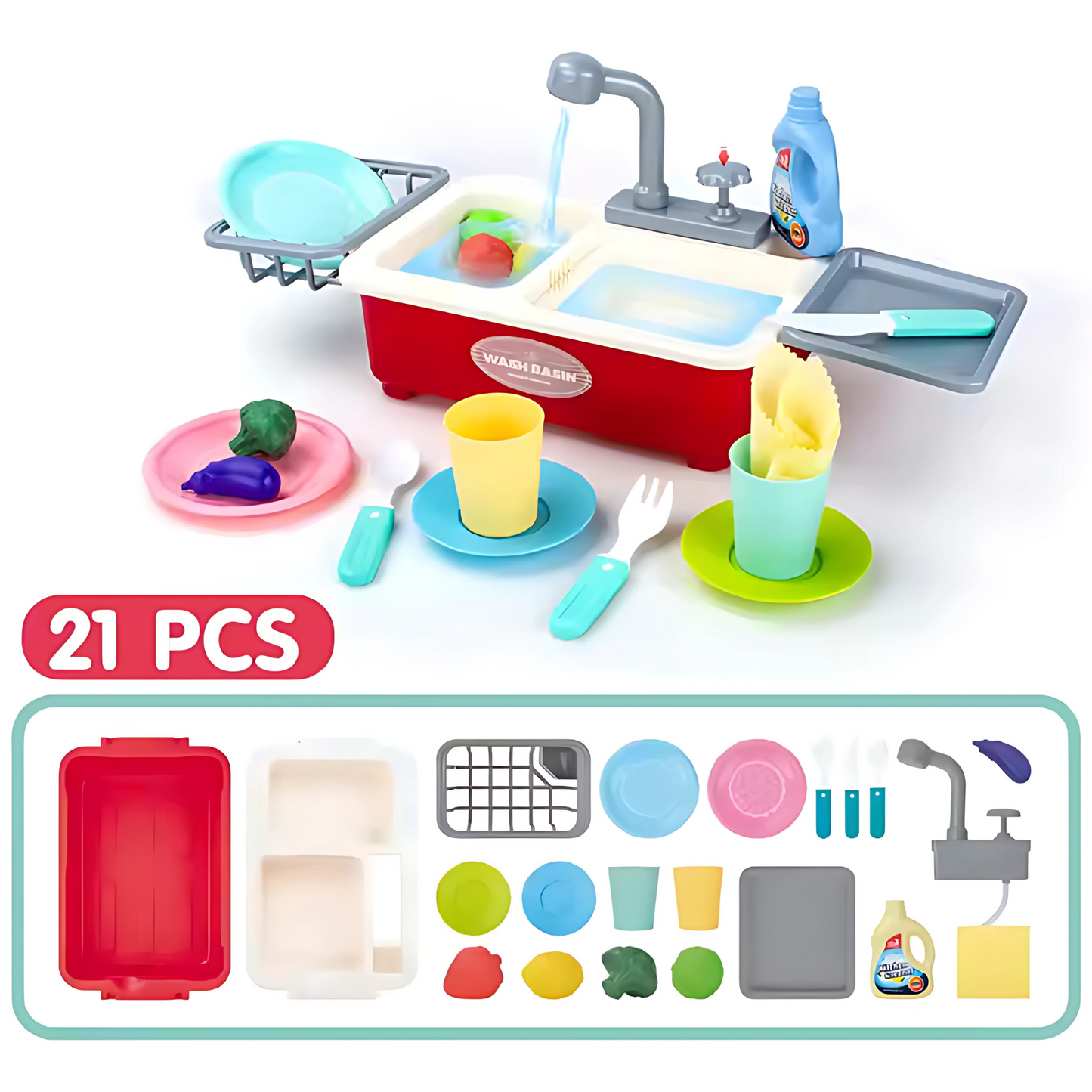 Twisoo Mini Kitchen Sink Toy for Kids