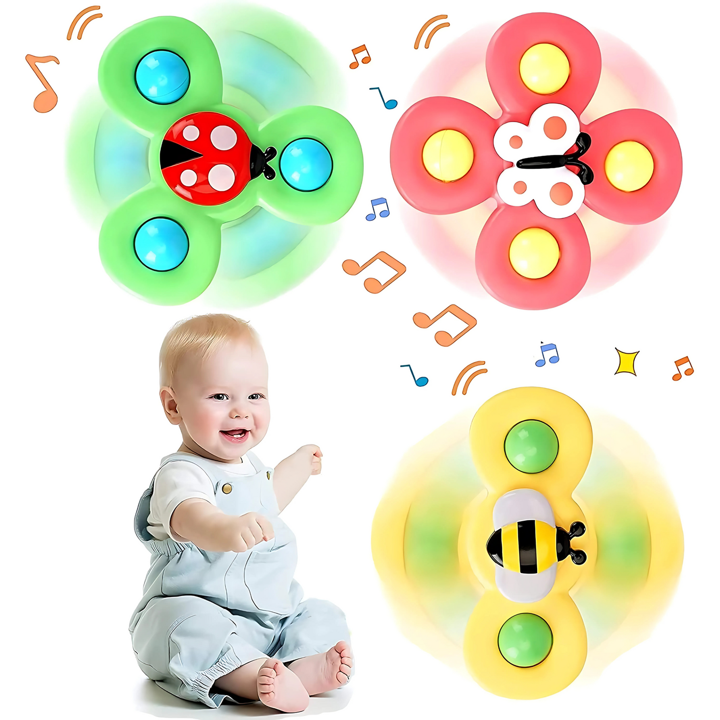 Twisoo Suction Cup Spinning Fun Toys