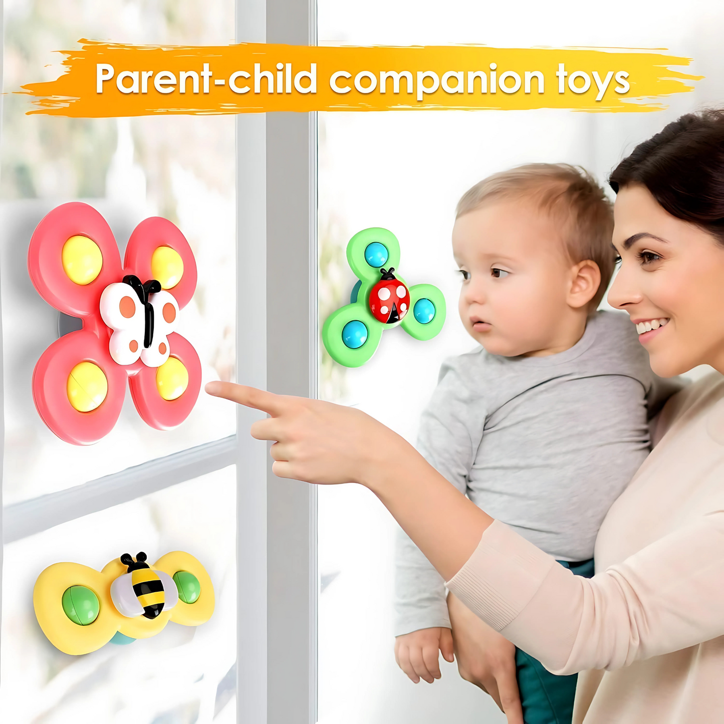 Twisoo Suction Cup Spinning Fun Toys