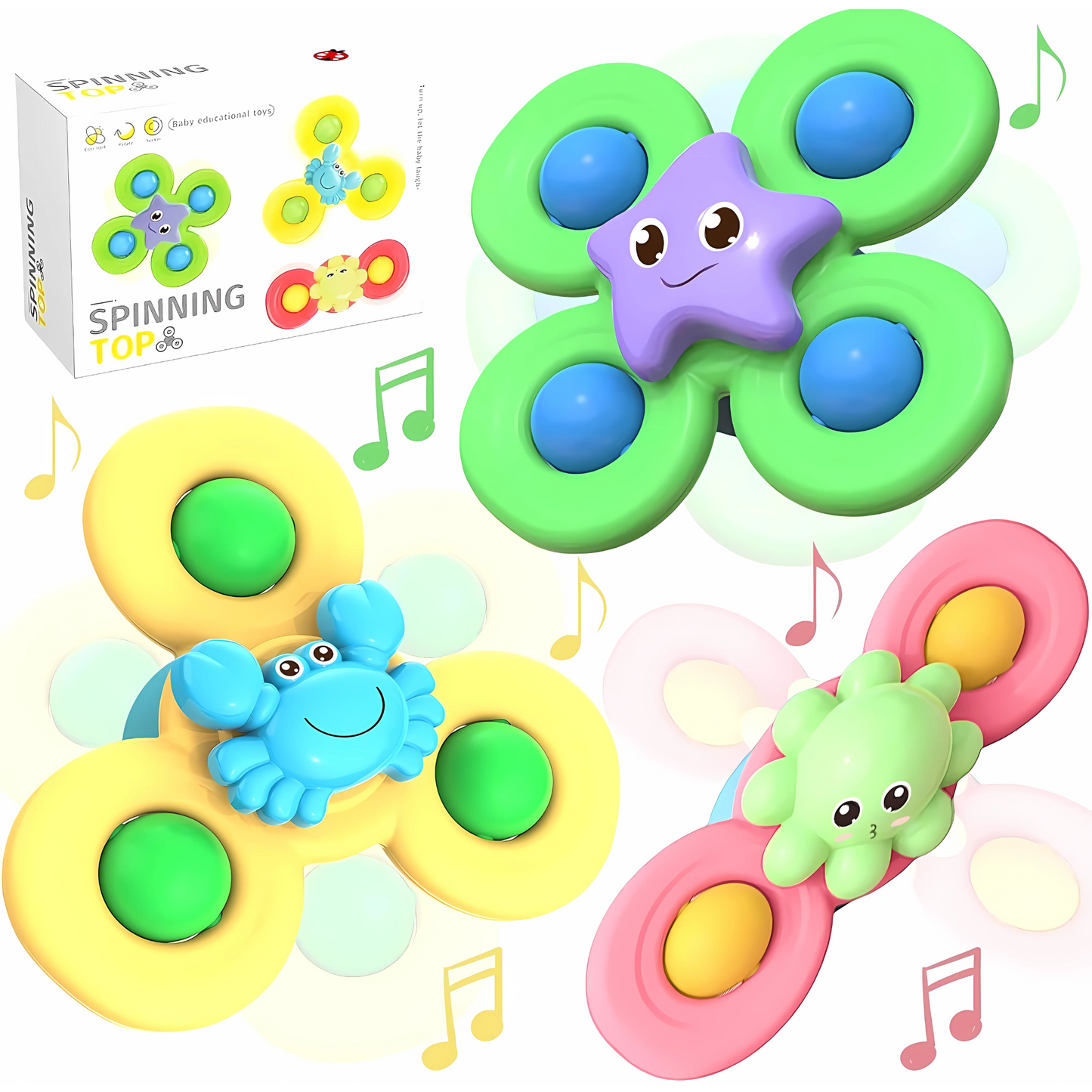 Twisoo Suction Cup Spinning Fun Toys