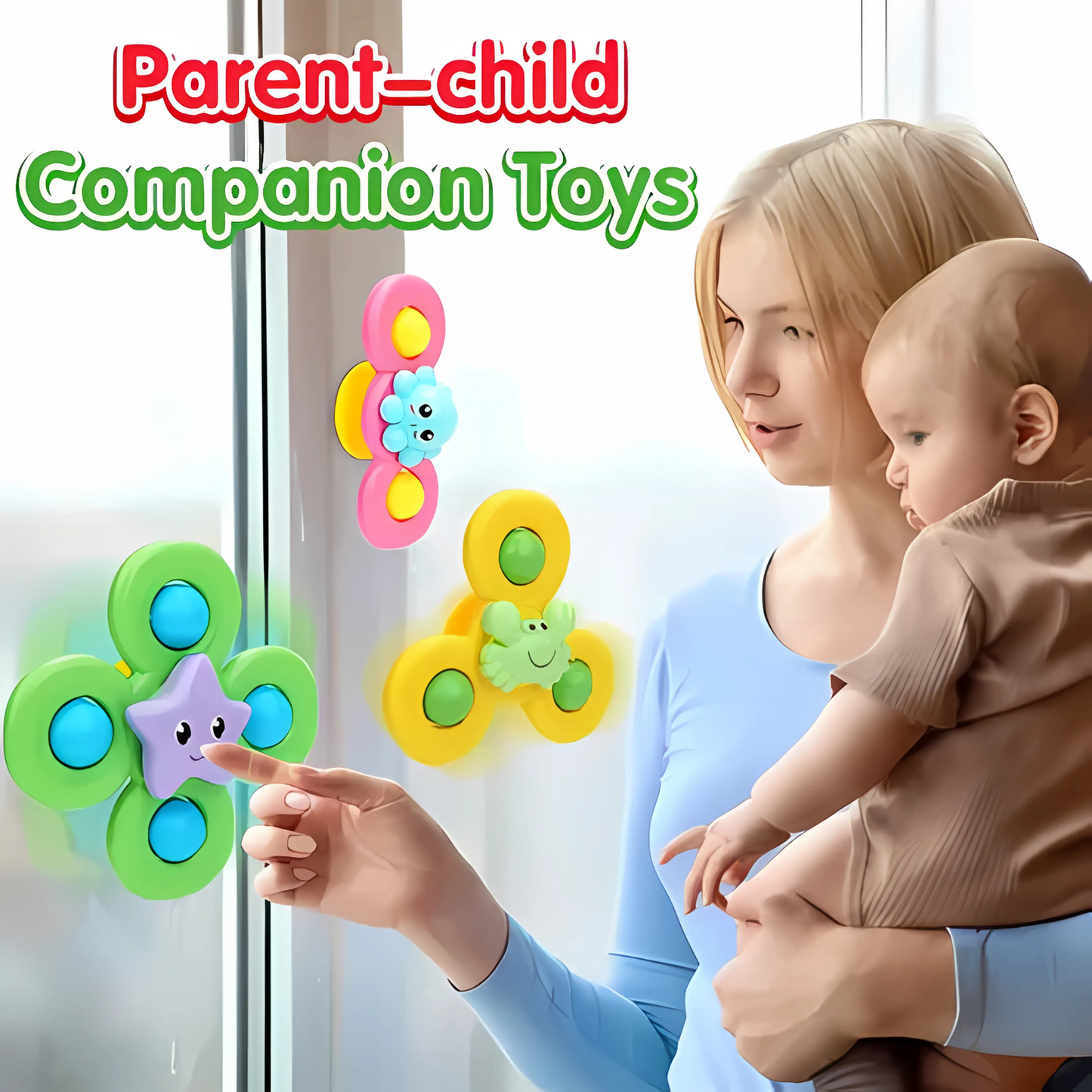 Twisoo Suction Cup Spinning Fun Toys