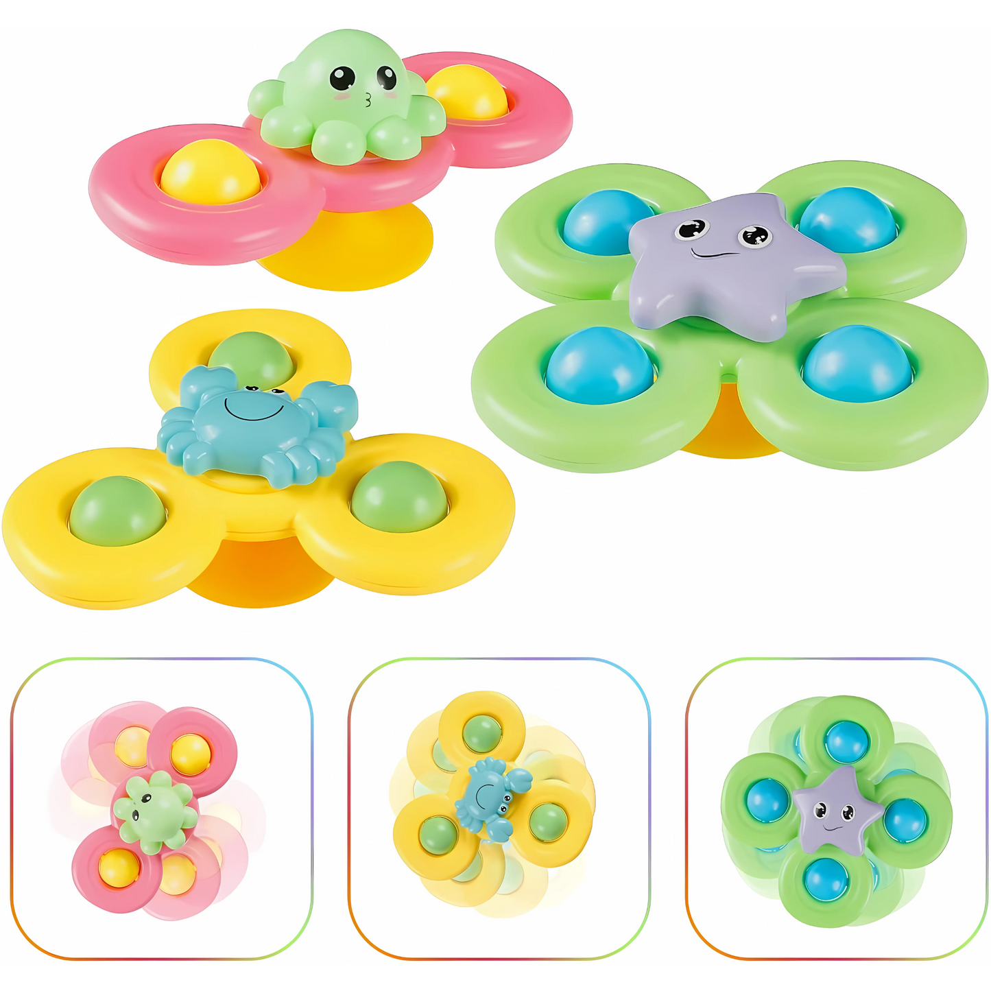 Twisoo Suction Cup Spinning Fun Toys