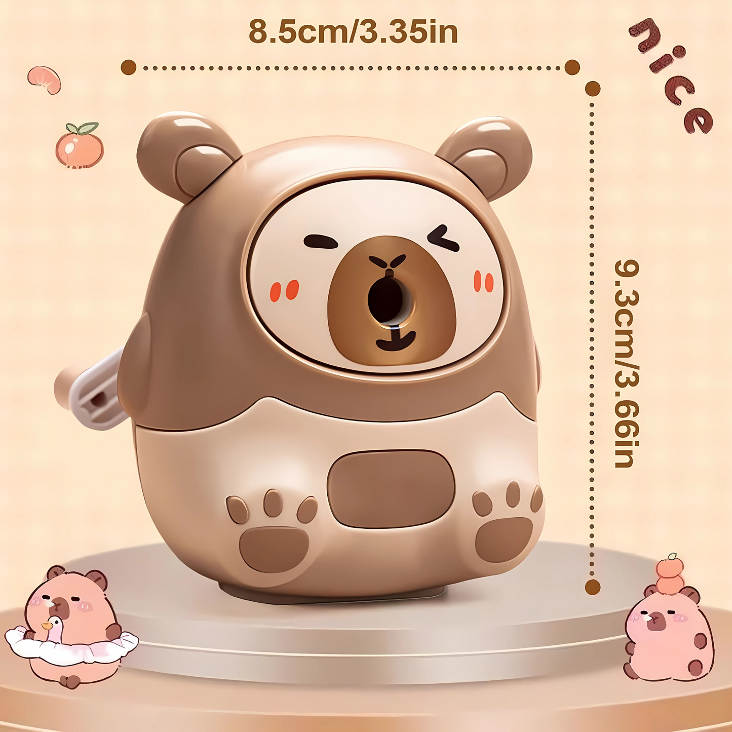 Twisoo Capybara Cute Cartoon Pencil Sharpener