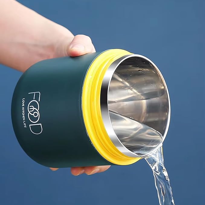 Double Soup Bowl Insulated Lunch Container Thermos Steel Food Jar