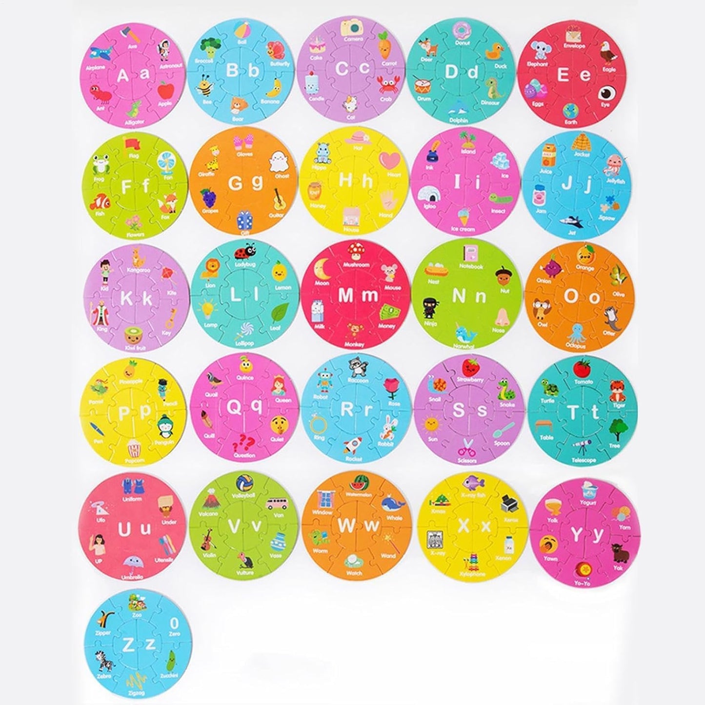 Wooden Letter & Number Puzzle Educational Toy for Kids