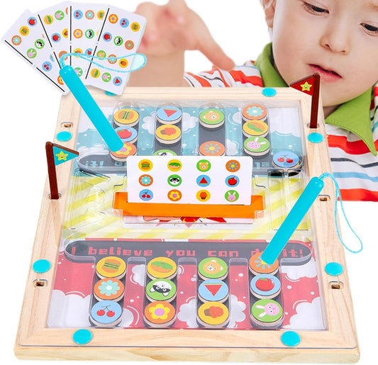 Wooden Magnetic Maze Board Toy for Kids – Color Matching Puzzle