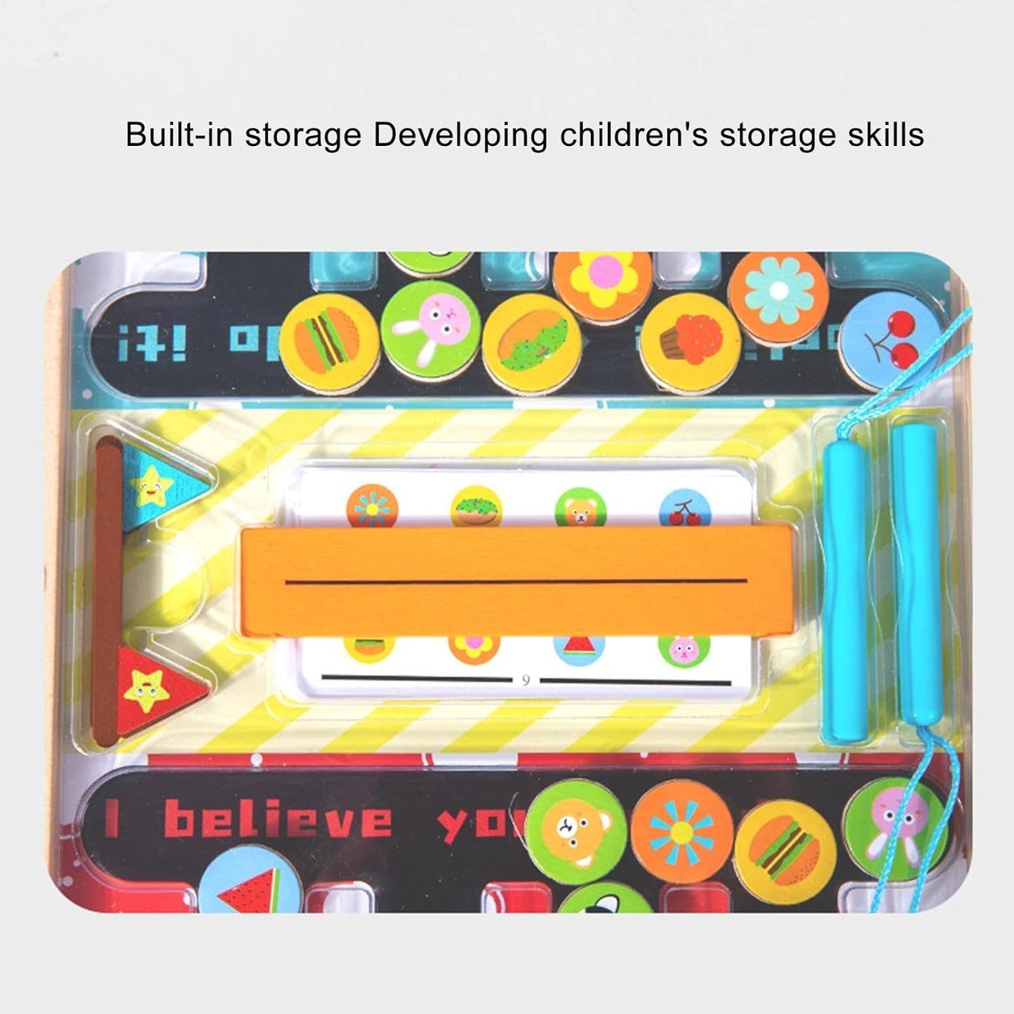 Wooden Magnetic Maze Board Toy for Kids – Color Matching Puzzle