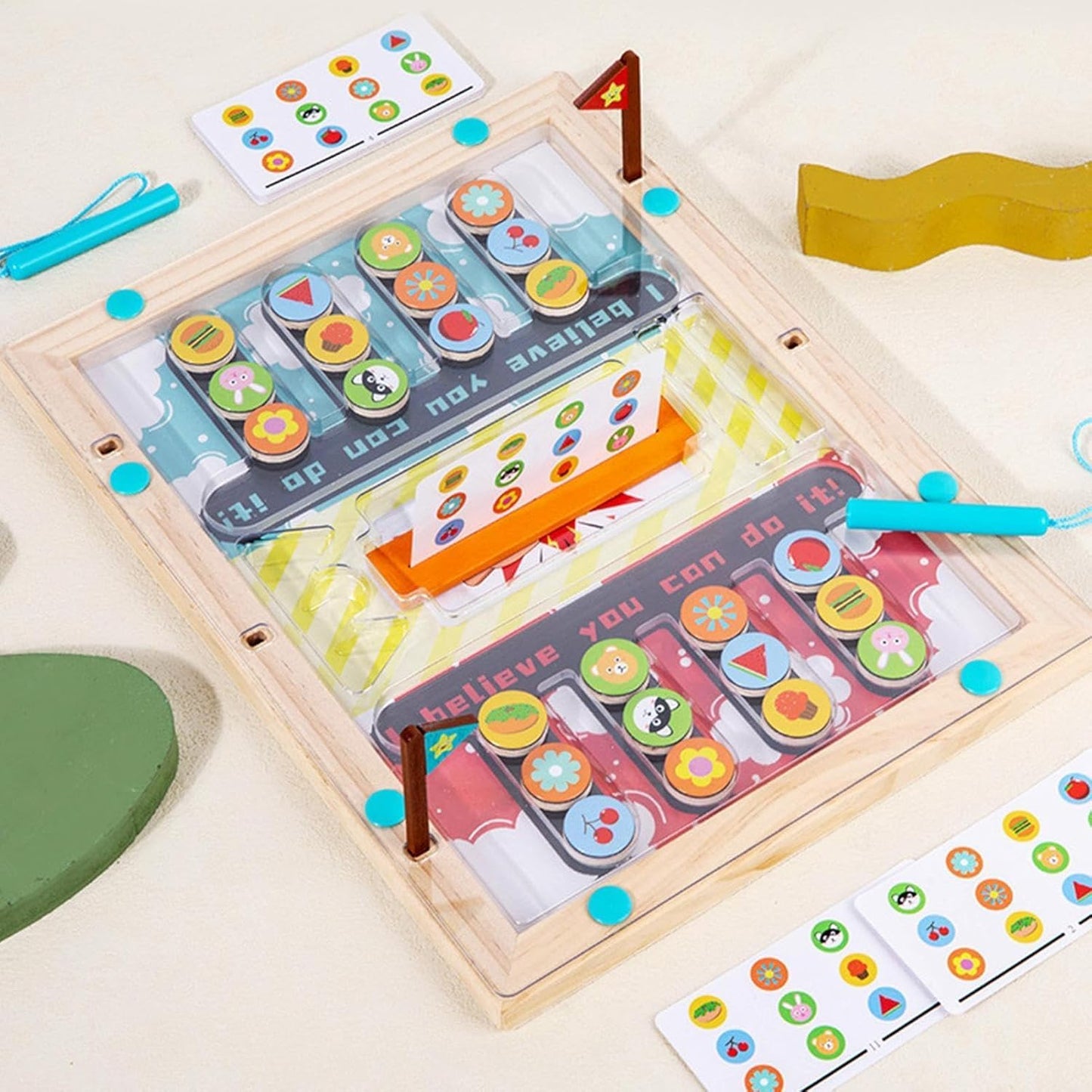 Wooden Magnetic Maze Board Toy for Kids – Color Matching Puzzle