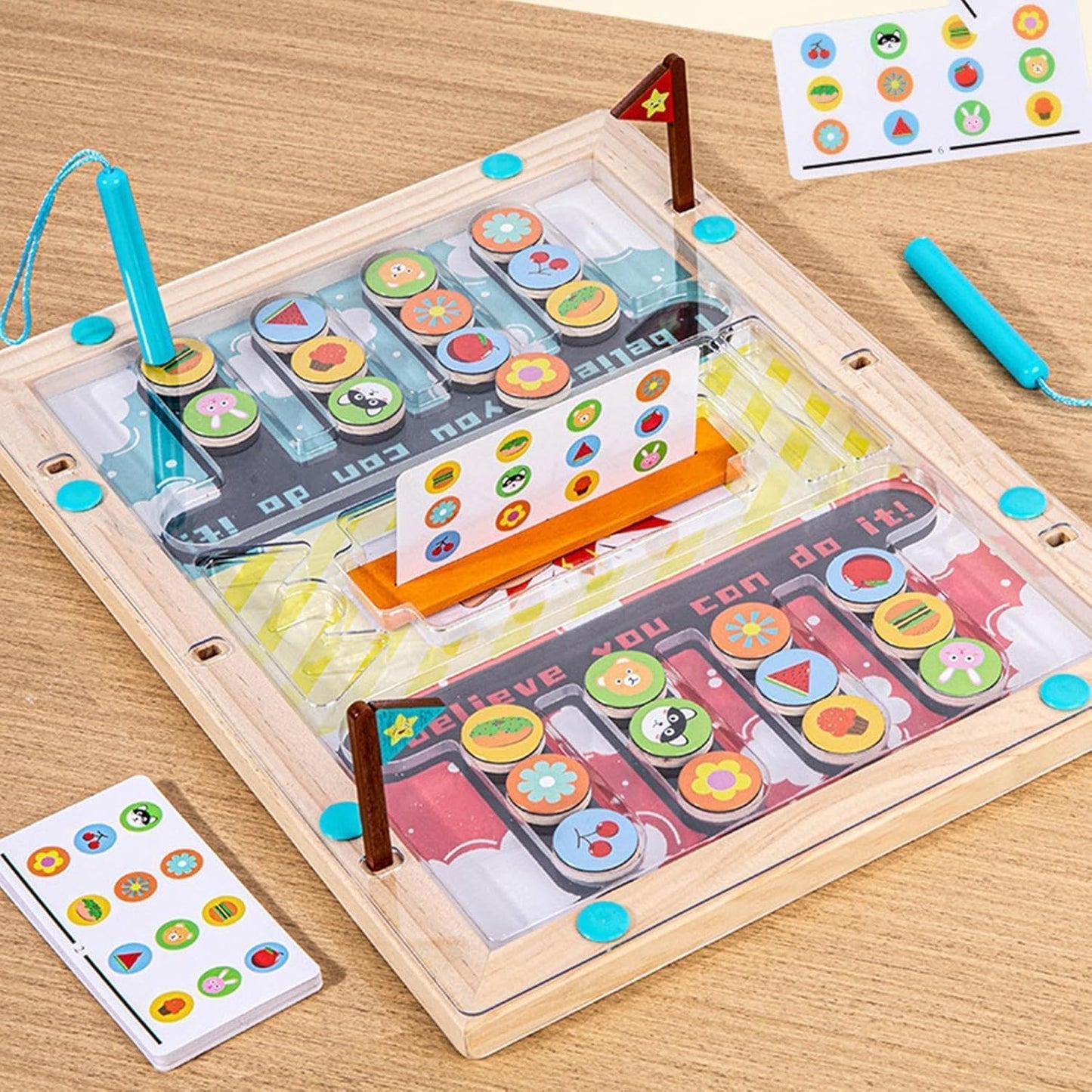 Wooden Magnetic Maze Board Toy for Kids – Color Matching Puzzle