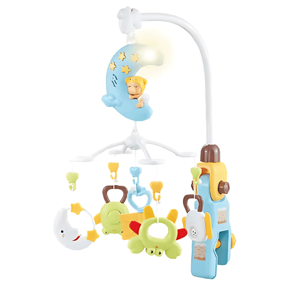 Baby Crib Mobile with Music &amp; Remote – 360° Rotating Hanging Rattle Toy - Twisoo