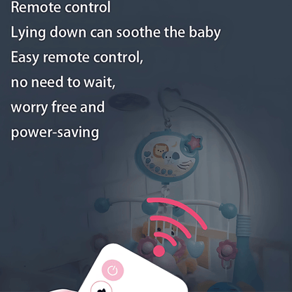 Baby Crib Mobile with Music &amp; Remote – 360° Rotating Hanging Rattle Toy - Twisoo