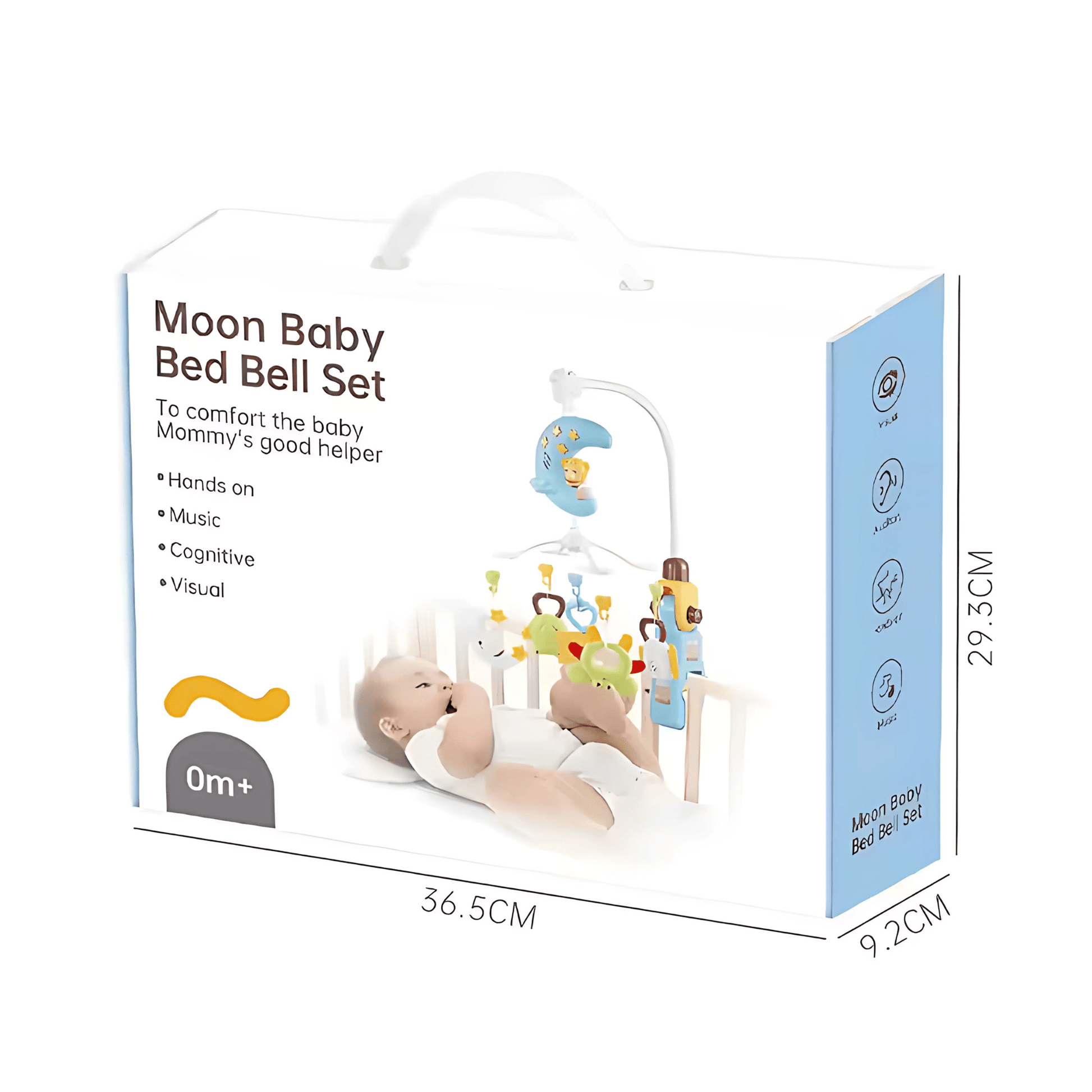 Baby Crib Mobile with Music &amp; Remote – 360° Rotating Hanging Rattle Toy - Twisoo