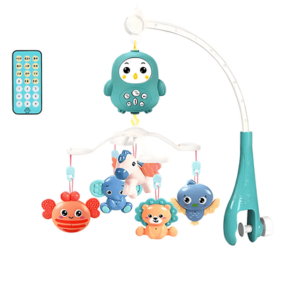 Baby Crib Mobile with Music & Remote – 360° Rotating(Hanging Rattle Toy) - Twisoo