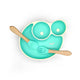 Baby Food Plate - Snail Design with Wooden Spoon - Twisoo