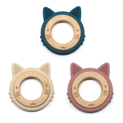 Baby Teether - Cat Design (Wooden) - Twisoo