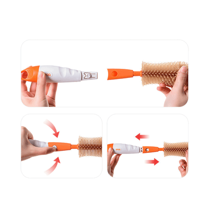 BBET 3Pcs Silicone Baby Nipple Bottle Cleaner Set - Twisoo