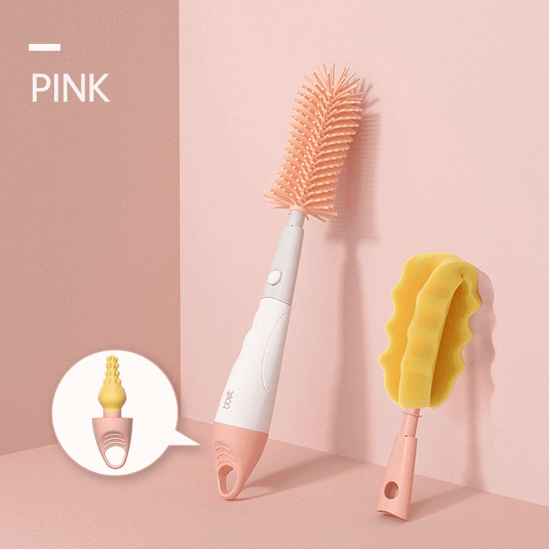 BBET 3Pcs Silicone Baby Nipple Bottle Cleaner Set - Twisoo