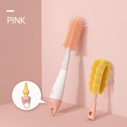 BBET 3Pcs Silicone Baby Nipple Bottle Cleaner Set - Twisoo