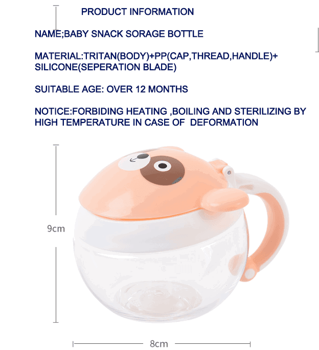 BBET Baby Food Snack Jar/Storage Box - BPA - Free (Pink) - Twisoo