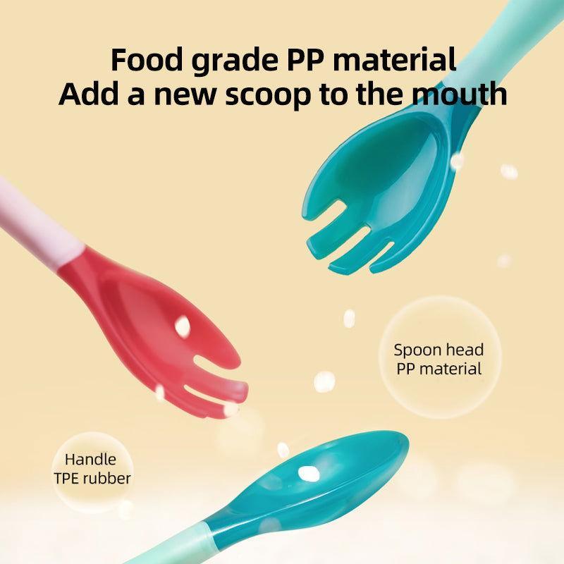 BBET Children Foldable Silicone Spoon and Fork Set - BPA - Free - Twisoo
