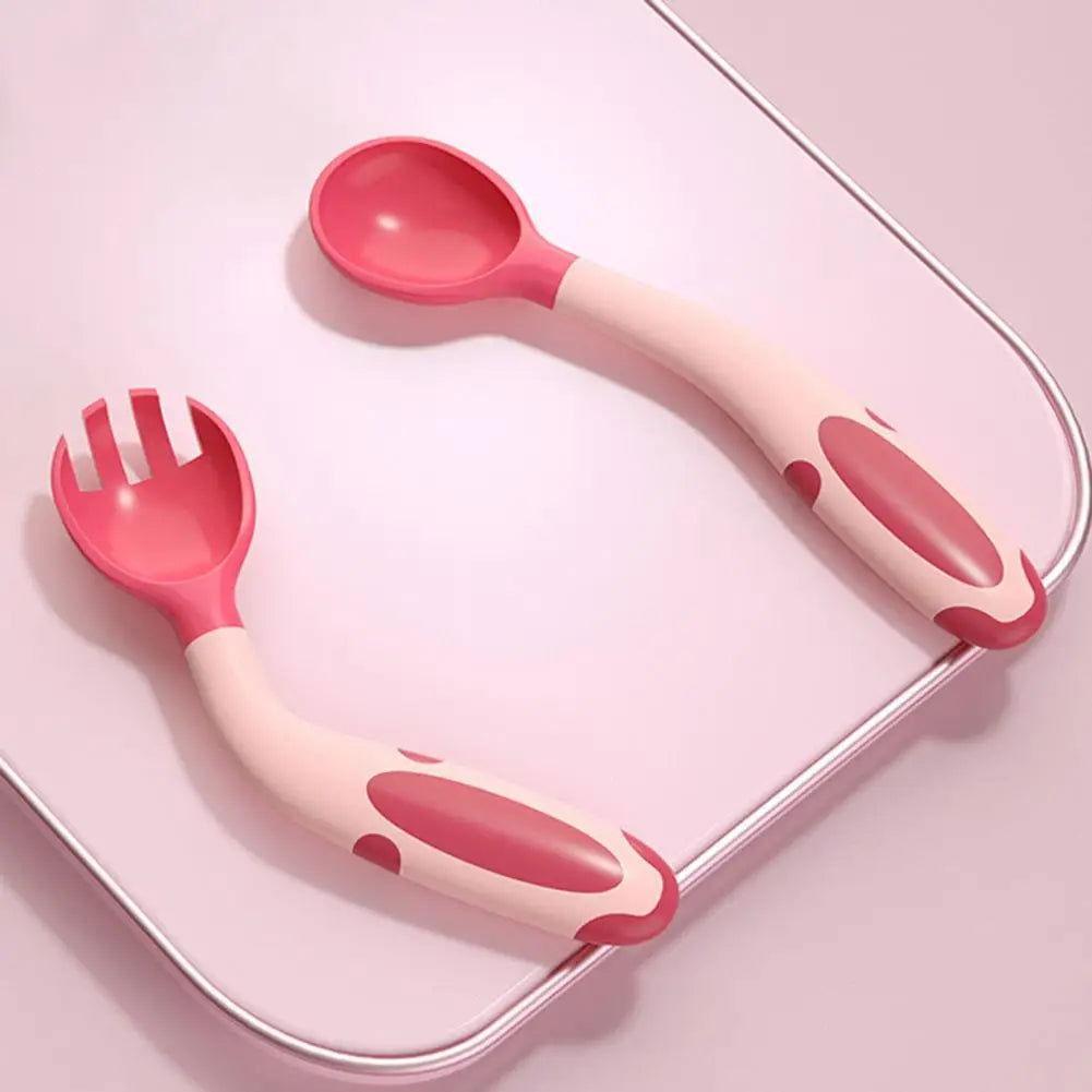 BBET Children Foldable Silicone Spoon and Fork Set - BPA - Free - Twisoo
